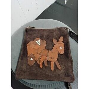 Brown Suede shoulder bag